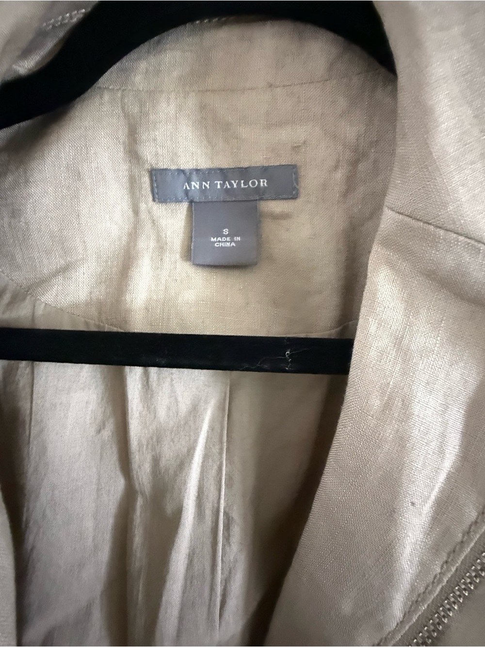 Ann Taylor Taupe Utility Safari Belted Jacket - Picture 4 of 14